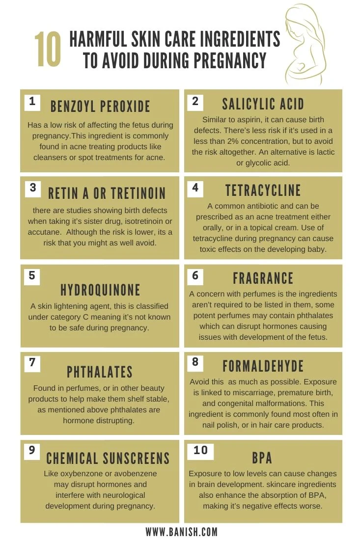 What skincare to avoid during pregnancy