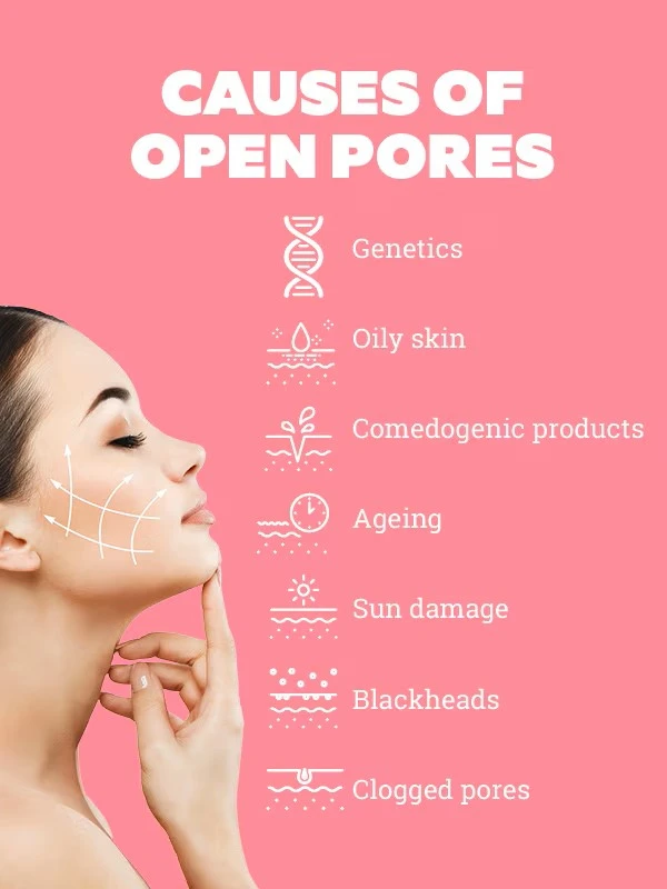 What helps with large pores?